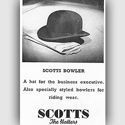 1958 Scott's Hatters vintage ad