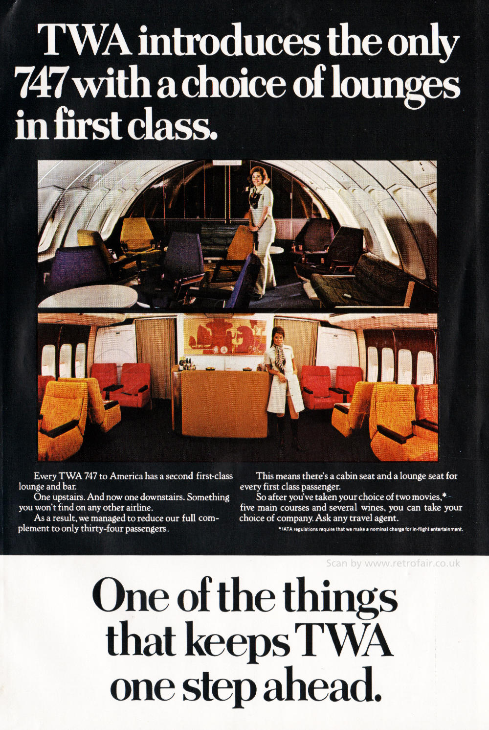 1971 TWA - unframed vintage ad