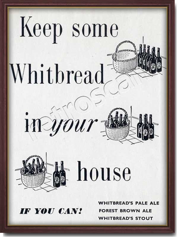 1951 vintage Whitbread Pale Ale ad