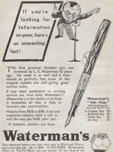 1937 Waterman's - vintage ad