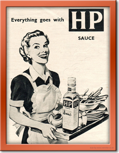 1955 HP Sauce - vintage magazine ad