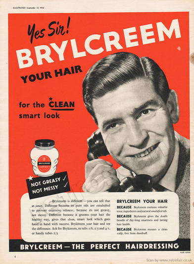 1953 Brylcreem - unframed vintage ad
