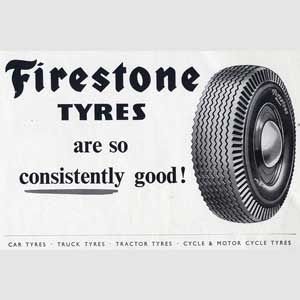 vintage Firestone Tyres advert