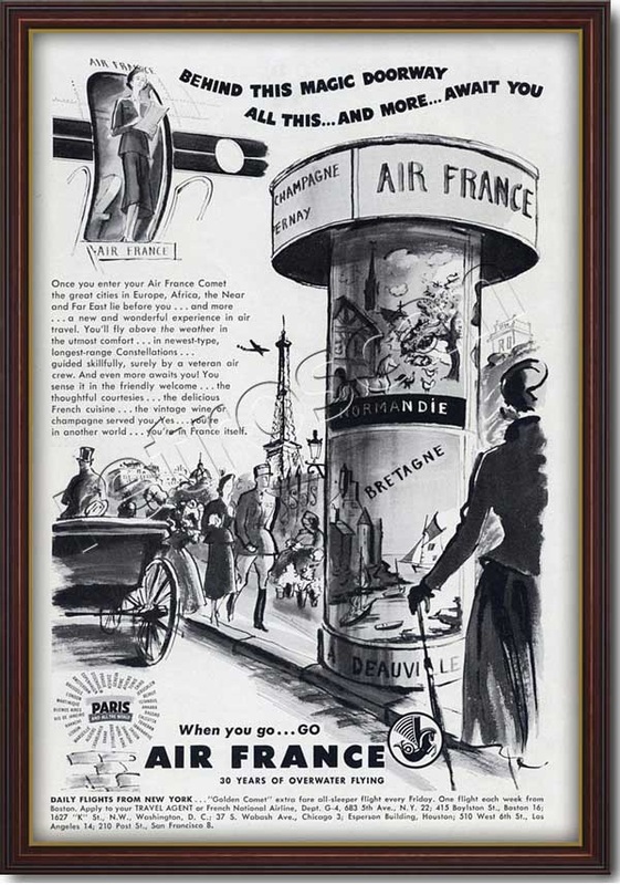 1949 vintage Air France advert