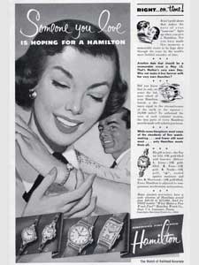 vintage Hamilton watches ad