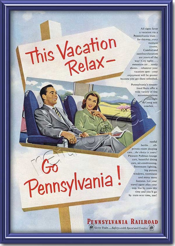 1952 vintage Pennsylvania Railroad advert