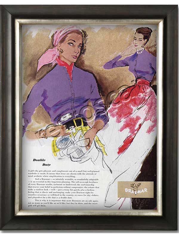 1952 Braemar Knitwear Retro ad
