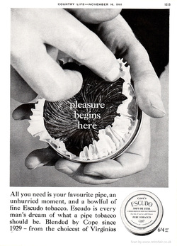   1961 Escudo Tobacco - unframed vintage ad