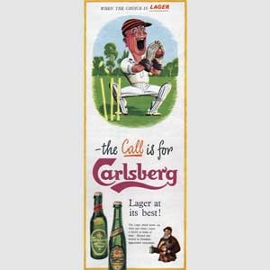 1955 Carlsberg Lager Cricketer