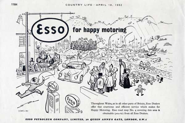1952 vintage Esso Petrol ad 