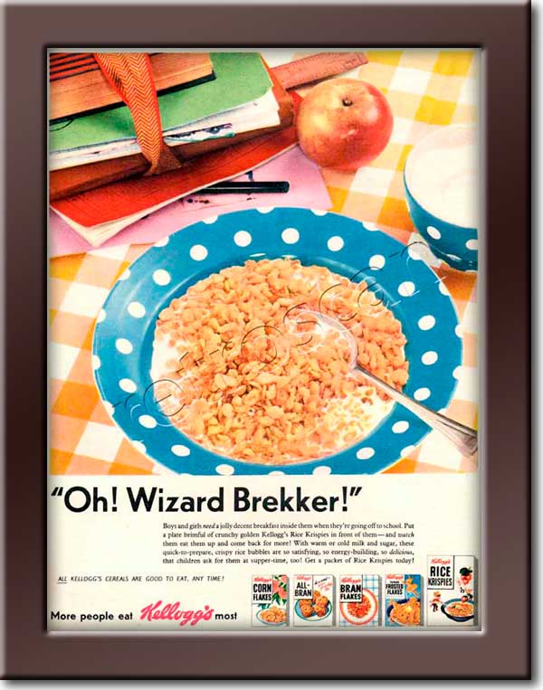 1955 Kellogg's Cereals retro advert