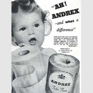 1952 Andrex Toilet Tissue - Vintage Ad
