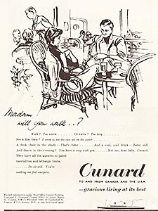 1955 ​Cunard - vintage ad