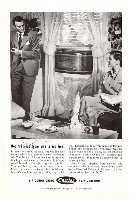 1950 Carrier Air Conditioning  vintage ad