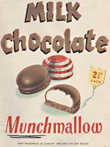 1954 Munchmallow Tea Cakes Vintage Ad
