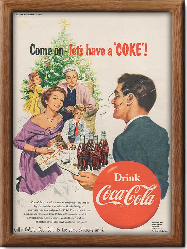 Coca Cola Christmas Ad - framed preview