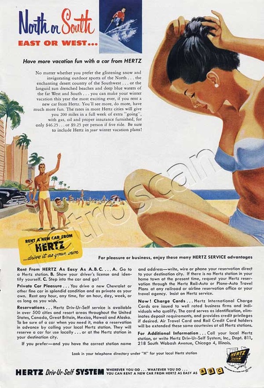 1952 Hertz vintage ad