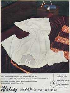 1955 Wolsey Mesh Men's Underwear Vintage Ad