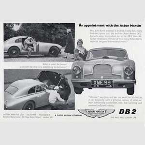 1953 Astin Martin DB2 vintage ad