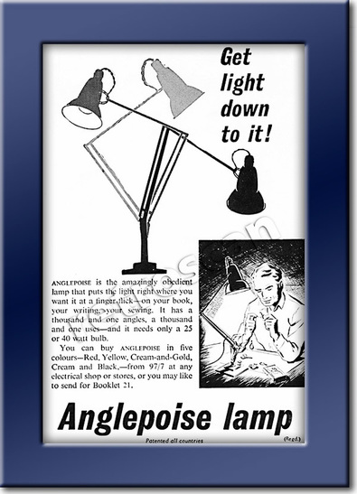 1958 Anglepoise Lamp - framed preview vintage ad