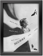 vintage 1949 Delman Shoes fshion ad