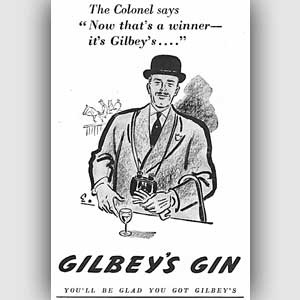 1950 Gilbey's Gin - vintage ad