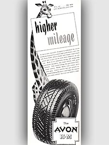 1950 Avon Tyres - vintage ad
