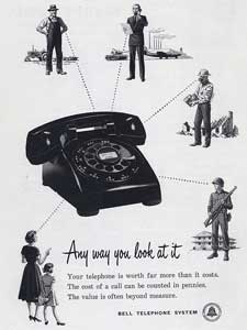 1952 Bell Telephone 'Look' - vintage ad
