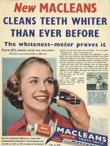 1955 Macleans Toothpaste  - vintage ad