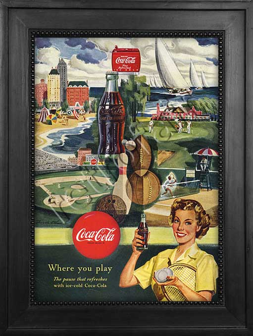 1950 Coca Cola Games  - framed preview