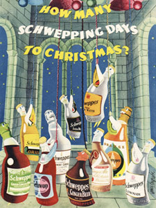 1953 Schweppes Christmas- vintage ad