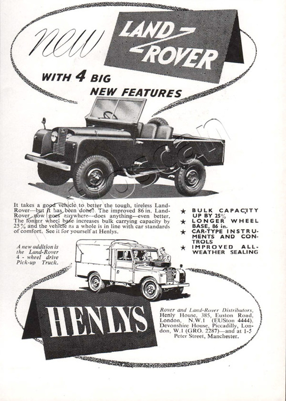 1954 Land Rover - unframed vintage ad