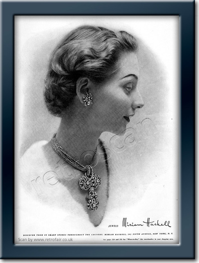 1948 Miriam Haskell Jewelry vintage advert