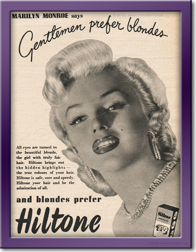 1953 vintage Hiltone Hair Colour ad