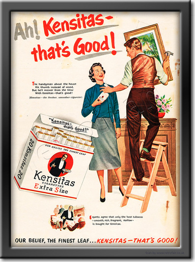1953 Kensitas Cigarettes - framed preview retro