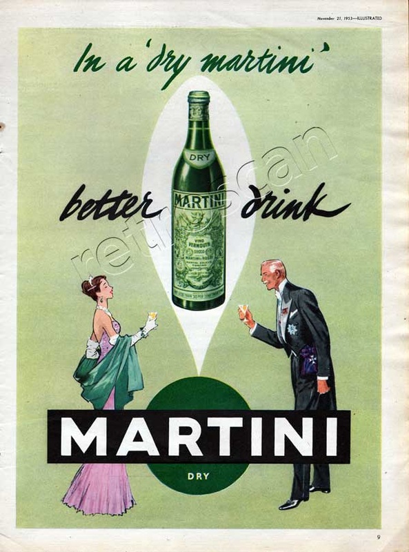 1955 Dry Martini vintage ad