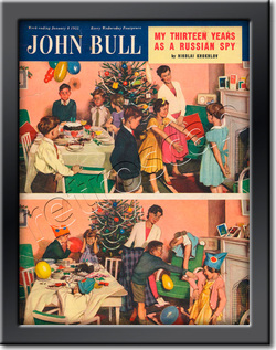 1952 January John Bull Vintage Magazine Children's Birthday Party - framed example