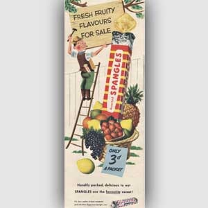 1953 Fruit Spangles - vintage ad