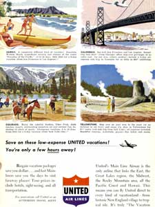 1950 United Airlines - vintage ad