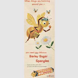 1954 Barley Sugar Spangles Honey Bee