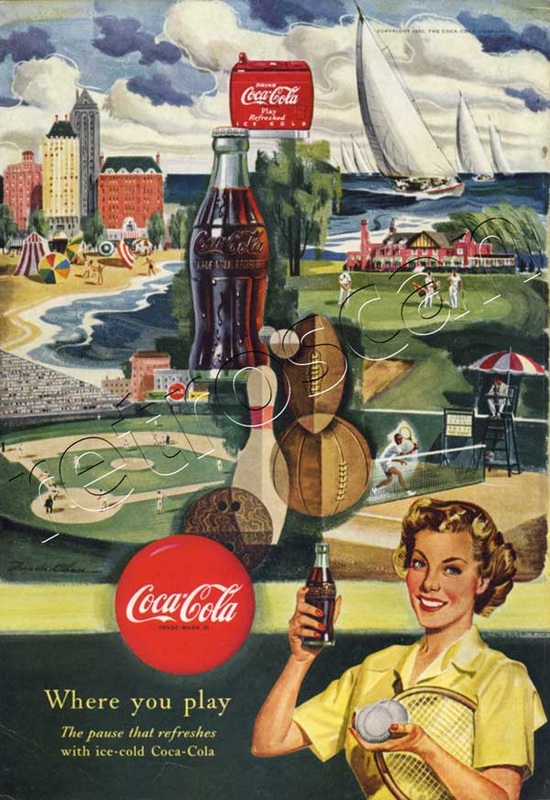 1950 Coca Cola Games - unframed