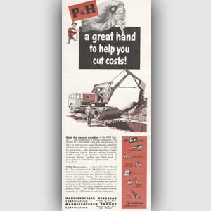 1953 P&H Heavy Machinery - Vintage Ad