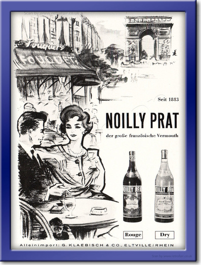 1960 Noilly Prat Vermouth - framed preview retro
