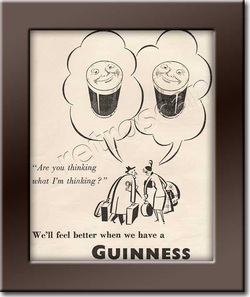 1950 Guinness Stout - framed preview vintage ad