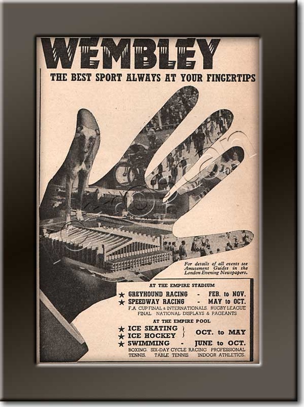 vintage Wembley Stadium advert