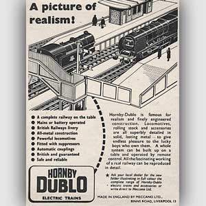 1954 Hornby Dublo Train Sets - vintage ad