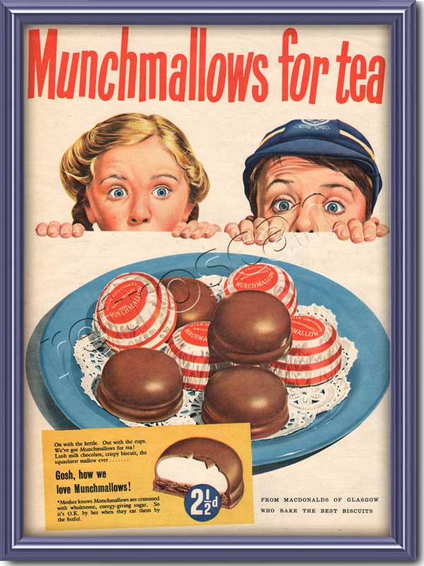 1955 vintage Munchmallows advertising
