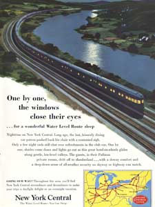 1953 New York Central Line  vintage ad