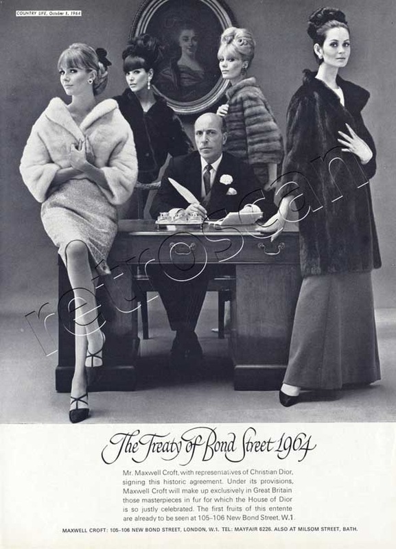 1964 Maxwell Croft Furs vintage ad