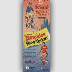 1955 Hercules Bicycles New Yorker - vintage ad